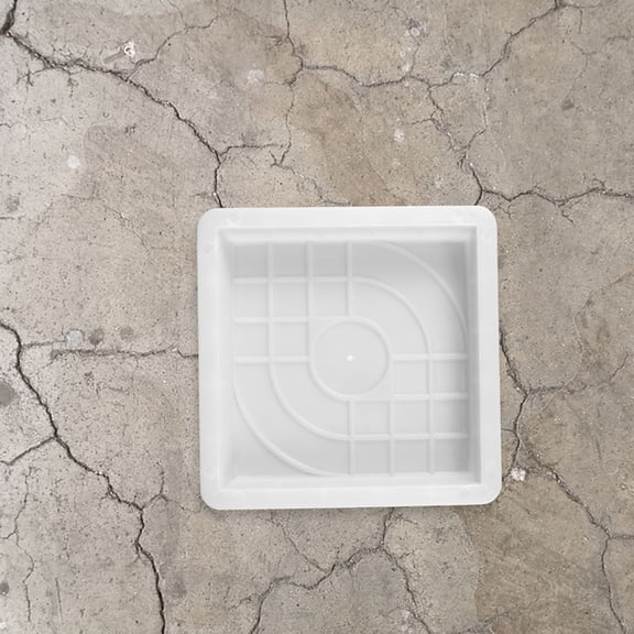 WESIEVYA 2Pcs Concrete Edging and Paver Molds White for Patio Courtyard and Driveway Paths