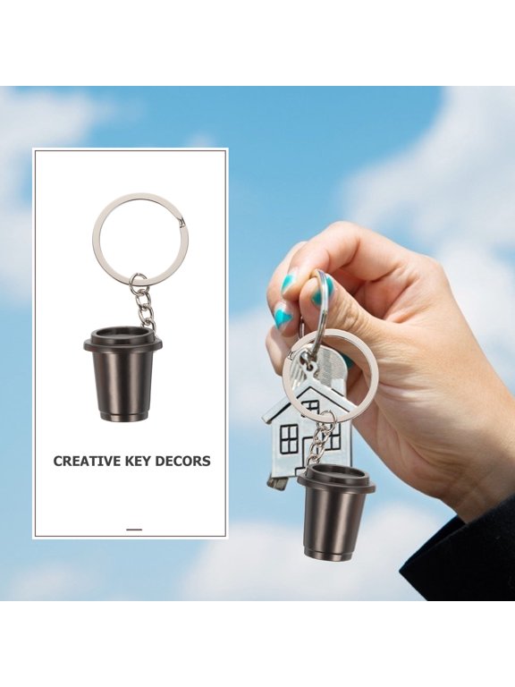 2Pcs Creative Mini Metal Keychains 3D Tool Shape Key Rings with Details