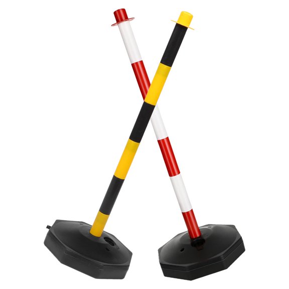 WESIEVYA 2Pcs Garage Parking Assist Yellow Barrier Cones with Movable Stable Base