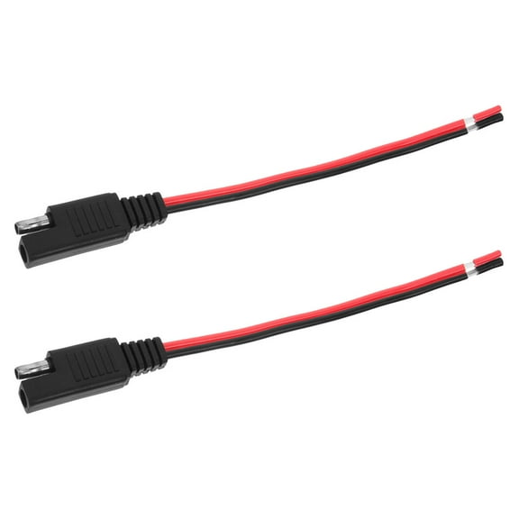 WESIEVYA 2Pcs Flexible High Conductivity Solar Power Cable Extension for Rv Marine Motorcycle Use