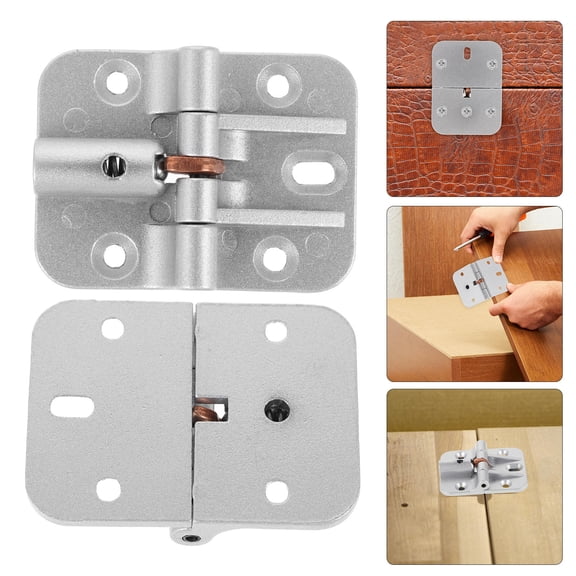 WESIEVYA 2Pcs Foldable Support Hinges 180 Degree Locking for Drop Leaf and Folding Tables