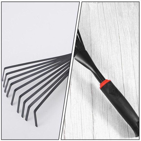 WESIEVYA 2Pcs Gardening Hand Rake 9 Root Claw Design with Ergonomic Grip and Premium Steel Material