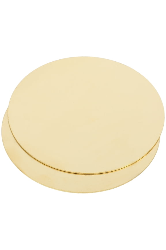 Solid Brass Plates for Diy Projects Golden for Artists 2Pcs 2.36X2.36X0.02In