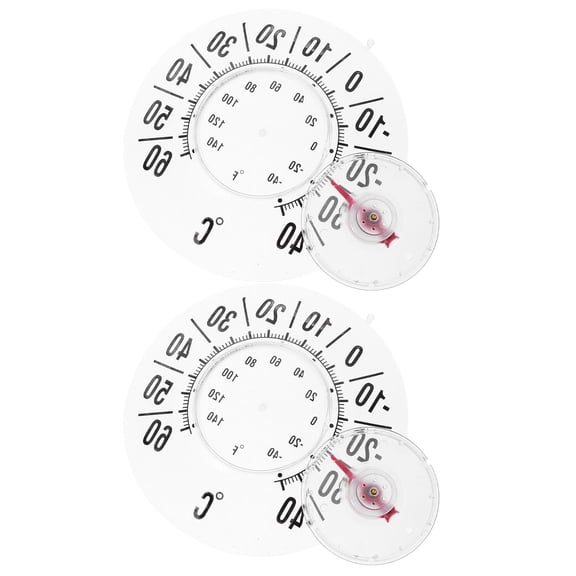WESIEVYA Wesievya Indoor Outdoor Window Thermometer White Easy Read Analog Display