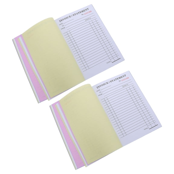WESIEVYA 2Pcs Invoice Book Multi Color Receipt Holder Kit with Detailed Order Forms for Contractor Management