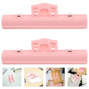 WESIEVYA 2Pcs Large Pink Plastic Music Clip Sturdy Sheet Music Holder for Trumpet and Notes