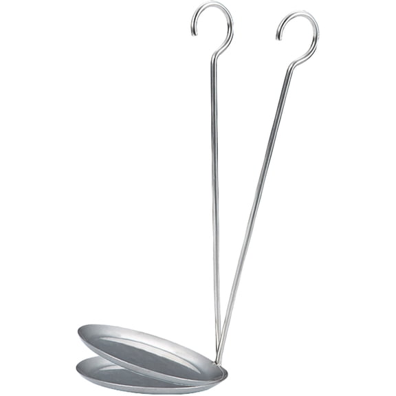 WESIEVYA 2Pcs Long Handle for Safe Frying Spoon Stainless Steel For Home Cooking