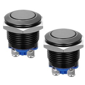 WESIEVYA 2pcs Reset Switch Industrial Black Plastic Heavy Duty for Switch