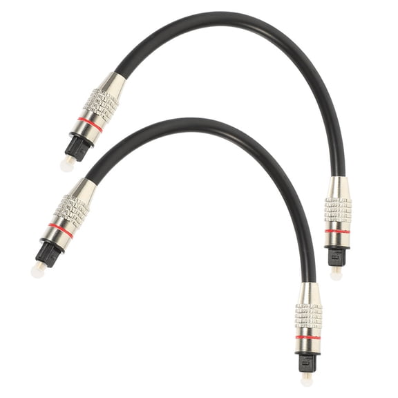 WESIEVYA 2Pcs Optical Digital Audio Cable Black for TV and Car Stable Signal Transmission
