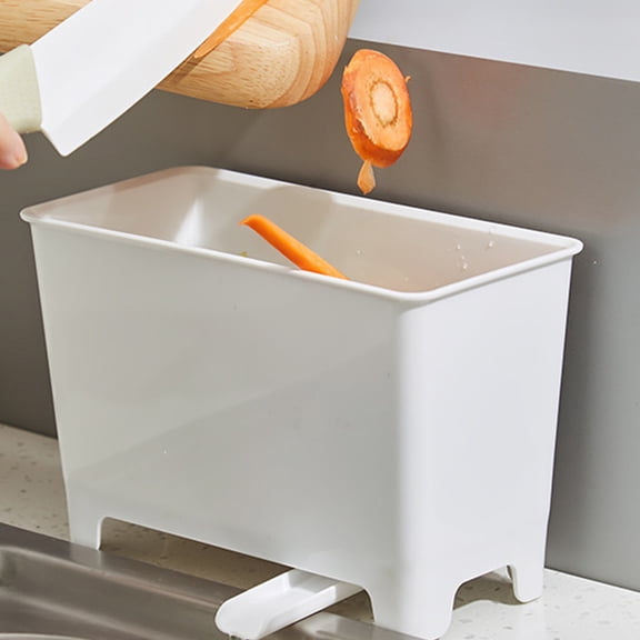 WESIEVYA Home Wastebasket White PP - Perfect for Fruit, Vegetable, and Trash Storage