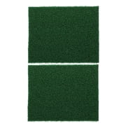 WESIEVYA 2Pcs Aquarium Grass Mat Green Artificial Turf for Fish Tank Turtle Basking Platform