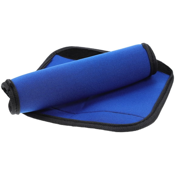WESIEVYA 2Pcs Soft Polyester Horizontal Bar Protector Barbell Pad with Concave Design Blue