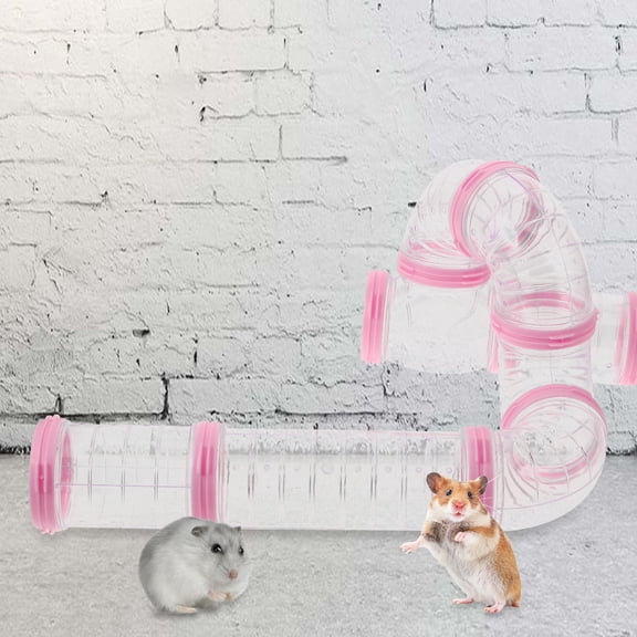 WESIEVYA 2Sets Plastic Hamster Tunnel Tube Kit Detachable DIY Cage Connector for Small Pets Activity