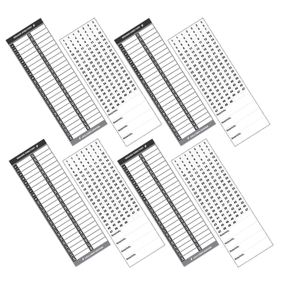 WESIEVYA 2Sets Waterproof Breaker Panel Adhesive Labels with Blank Space for Custom Writing