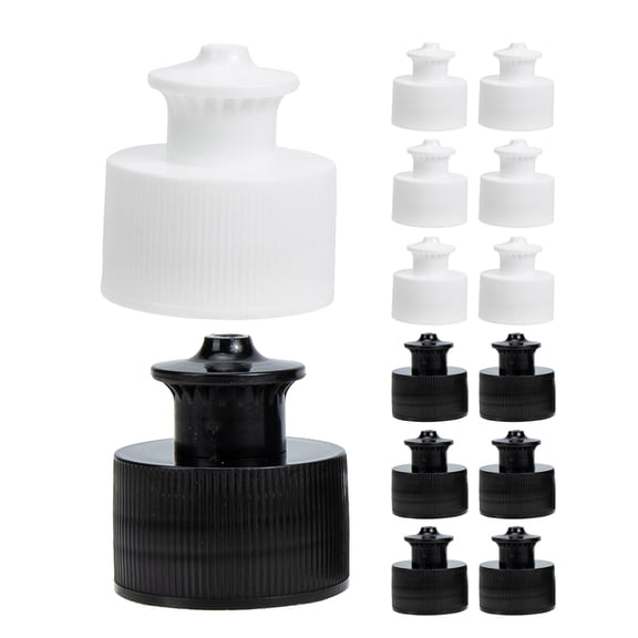 WESIEVYA Reusable Plastic Push Pull Bottle Caps Assorted Color for Sports Water Bottles