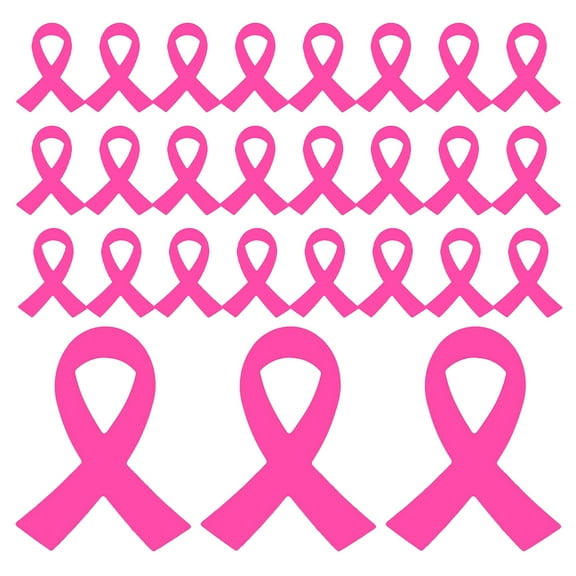 WESIEVYA 320Pcs Pink Ribbon Week Supplies Decorative Stickers for Awareness Events
