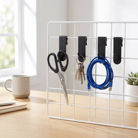 WESIEVYA Black Grid Wall Panel Hangers for Retail and Kitchen Use 35Pcs