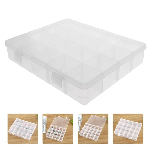 WESIEVYA 3Pcs Plastic Bead Organizer for Jewelry Makers in Transparent Rectangular