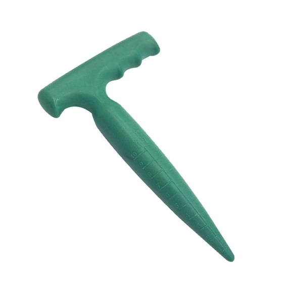 WESIEVYA 3Pcs Plastic Gardening Dibber with Cranked Handle for Easy Plant Transplanting Green
