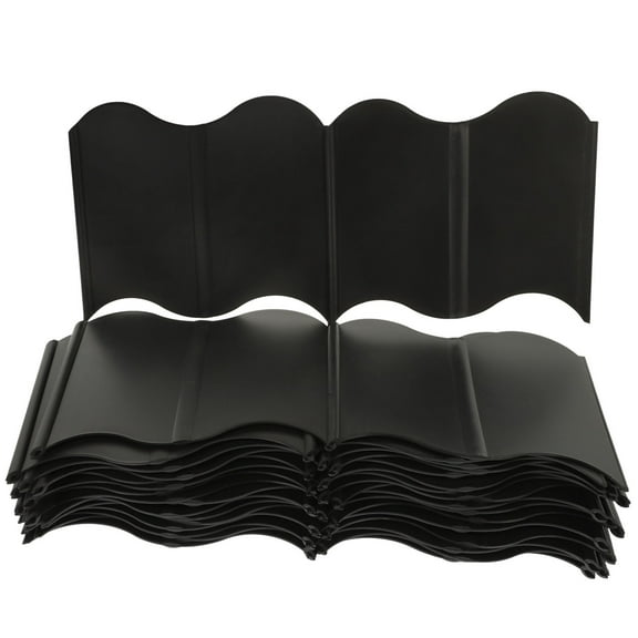 WESIEVYA 40 Sheets Black PP Interlocking Garden Edging Borders For Courtyard And Garden Decoration