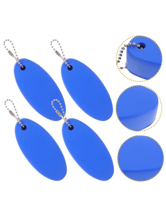 4 Pack Floating Keychain for Boat Keys, PU Key Float, Water Accessory for Boating