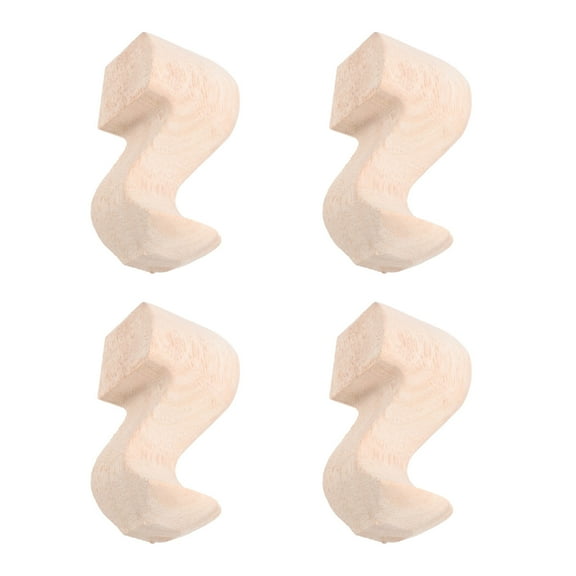 WESIEVYA 4Pcs Khaki Rubber Wood Furniture Leg for Refurbishment Projects and Friends