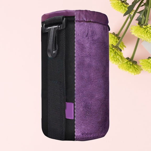 WESIEVYA 4Pcs Purple Portable Camera Liner Bag Protective Thickened Storage Bag for Travel and Business