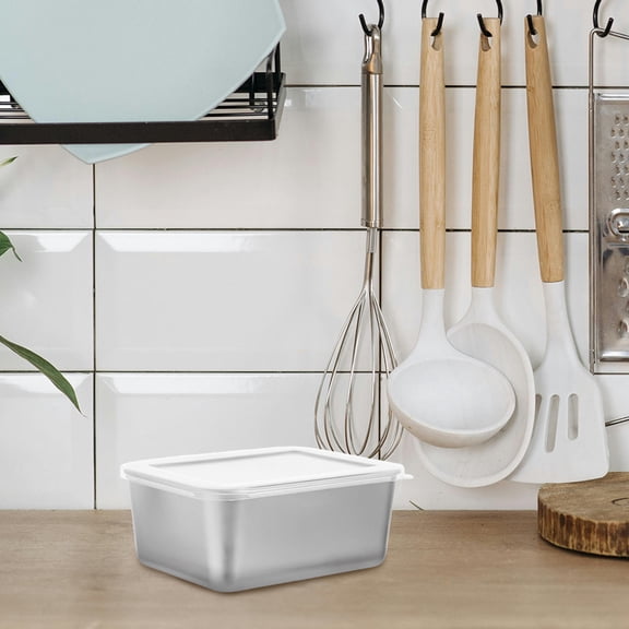 WESIEVYA 4Pcs Silver Square Fridge Organizers With Preservation Feature For Outdoor Picnic Refrigerator Storage