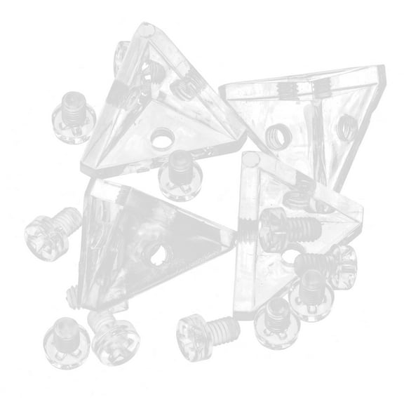 WESIEVYA 4Sets Precision Made Acrylic Square Corner Braces For Diy Projects And Craft 1In