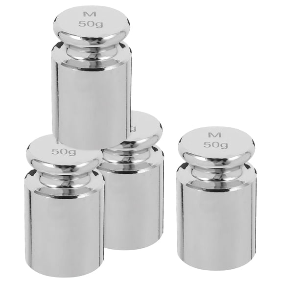 WESIEVYA 50G High Accuracy Calibration Weight Plated Silver for Digital Scale and Precise Balance Measurement