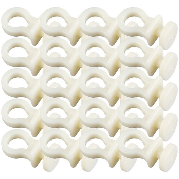 WESIEVYA 50-Pack Beige Curtain Track Pulleys Smooth Rolling Curtain Runners Wheels for Home Window Treatments