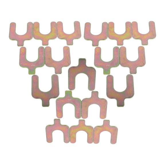WESIEVYA 50Pcs Golden Steel Car Wheel Alignment Shims with U Shaped Design for Precise Camber Control