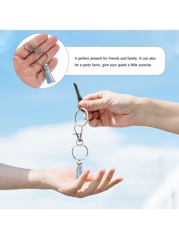 50Sets DIY Tassel Keychain Making Kit with Assorted Color Materials for Crafting