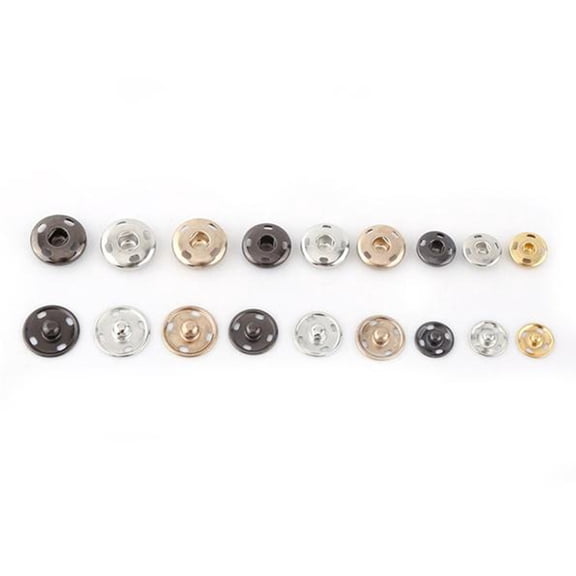 WESIEVYA 50Sets Golden Sew on Snaps Metal Fasteners with Electroplating for Durable Sewing