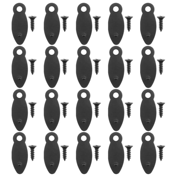 WESIEVYA 50pcs Picture Frame Mounting Clips Black Backboard Attachment Iron Fixing Clips