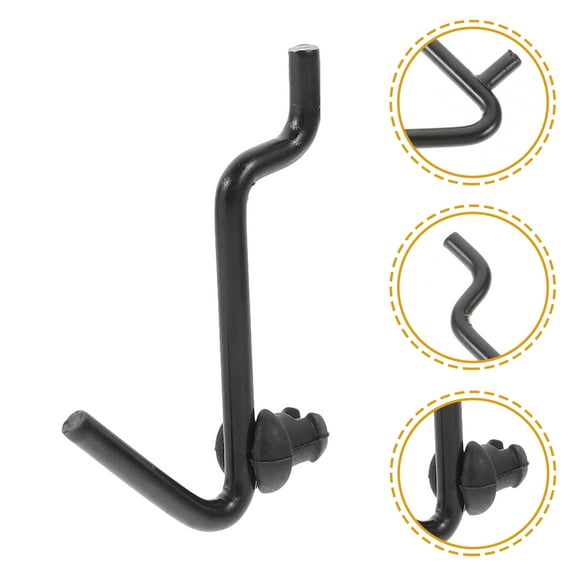WESIEVYA 5Pcs Black Pegboard J Hooks Utility Hooks for Organized Garage Workshop Use