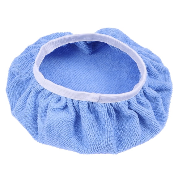 WESIEVYA 5Pcs Blue Microfiber Bonnet for Car Waxing Sealants and Glaze Application