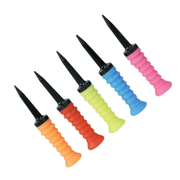 WESIEVYA 5Pcs Plastic Golf Tee for Easy Spotting and Outdoor Golfing Pink