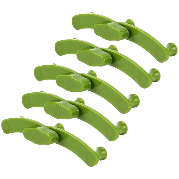 WESIEVYA 5Pcs Reusable Plastic Plant Branch Bender Clips with Easy Install for Garden Plants Green