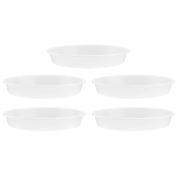 WESIEVYA 5Pcs Transparent PP Resin Plant Pot Saucers with 16.5cm Inner Diameter