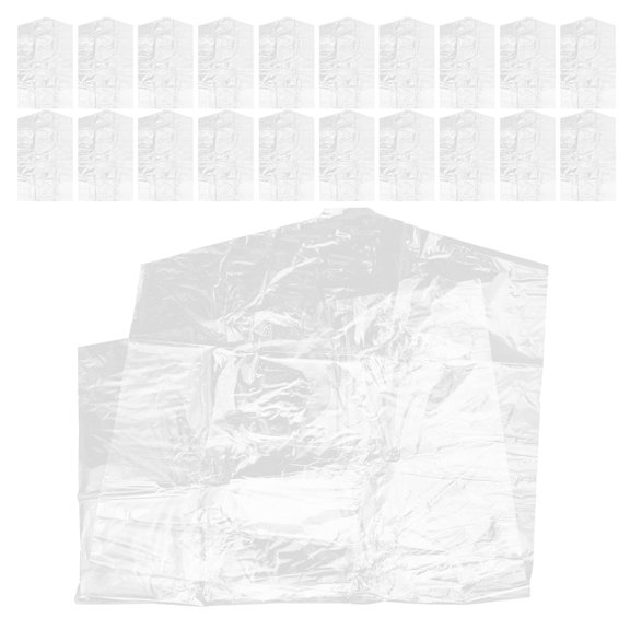 WESIEVYA 60Pcs Lightweight Hanging Garment Protector Covers for Suits Dresses Jackets Transparent