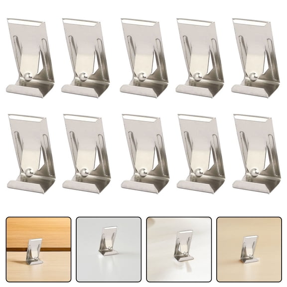 WESIEVYA 60Pcs Plated Silver Photo Frame Clip Hangers Metal Spring Turn Hooks for Easy Wall Hanging