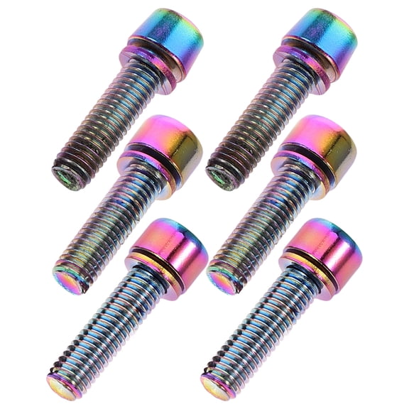 WESIEVYA 6Pcs Durable Metal Bike Bolts Stem Screws for Quick Installation and Secure Fit