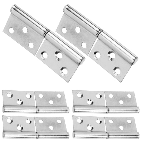 WESIEVYA 6Pcs Durable Stainless Steel Exterior Door Hinges Small Flag Design for Home Use