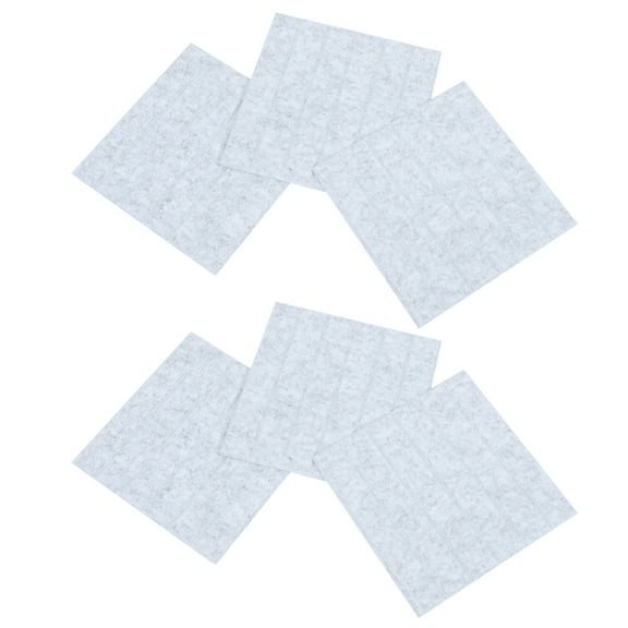 WESIEVYA 6Pcs Felt Board Sound Absorb for Ceiling and Wall 11.79X11.79X0.35in Square Light Grey