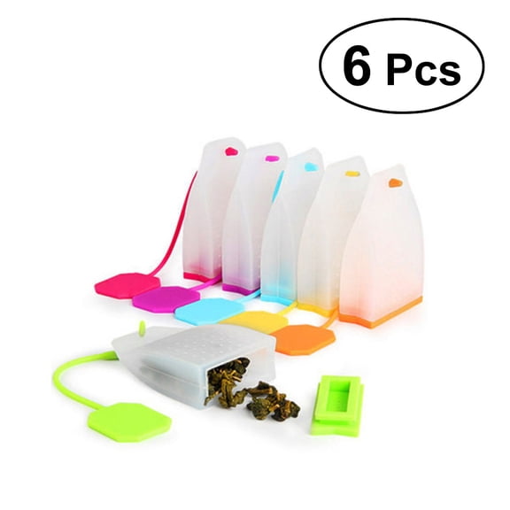 WESIEVYA 6Pcs Food Grade Silicone Tea Strainer with Easy Open Design for Teapots Cups Mugs