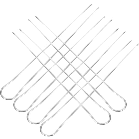 WESIEVYA 6Pcs Multi Function Stainless Steel Bbq Skewers U Shape for Chicken Wings and Kabobs