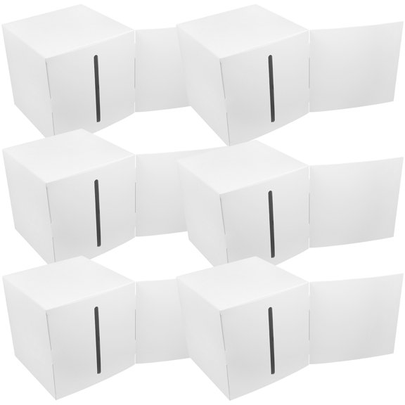 WESIEVYA 6Pcs Multi-Function White Donation Box Suitable for Office Meetings and Parties