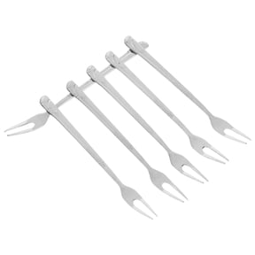 WESIEVYA Set of 6 Plated Small Forks for Appetizers, Perfect for Kitchen and Party Use