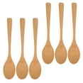 thumbnail image 1 of WESIEVYA 6Pcs Practical Dinner Spoons for Home Users Wood Material Rice Scoops, 1 of 8